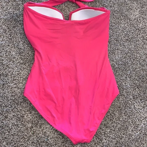 Tommy Bahama one piece swim, sz 10- hot pink - Picture 5 of 9
